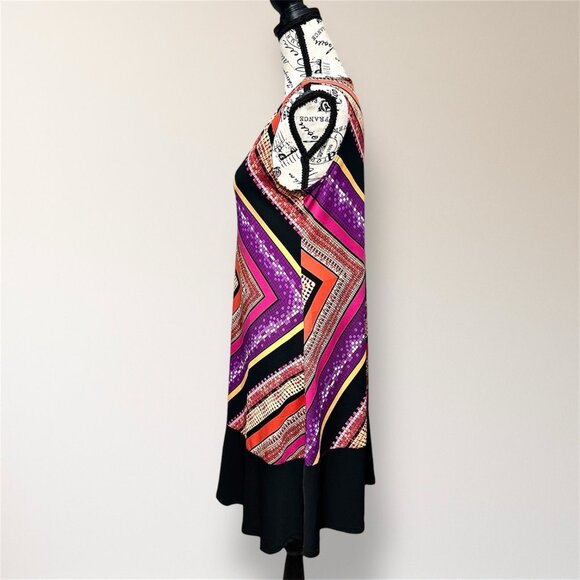 Tiana B Womens S Black Pink Yellow Sleeveless Sheath Lightweight Dress Retro Y2K - Picture 5 of 6